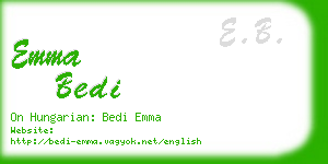 emma bedi business card